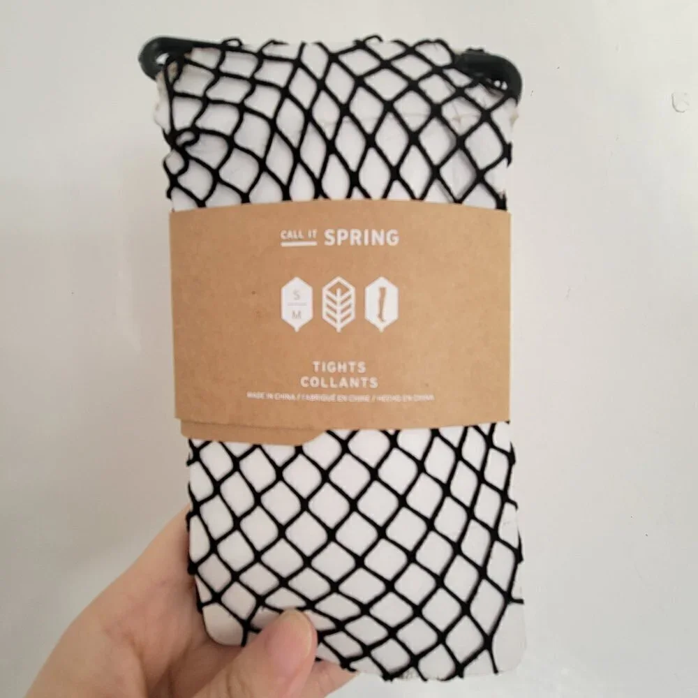 NEW Call It Spring Fishnet Tights Collants Black Size Small / Medium